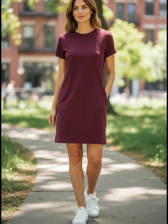 lululemon athletica Dresses & Skirts - NWT Lululemon Classic-Fit Cotton-Blend T-Shirt Dress in GARN color
